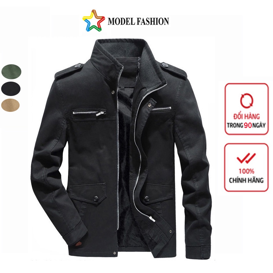 Áo khoác kaki nam Model fashion AKKI423 phối 2 túi trước ngực