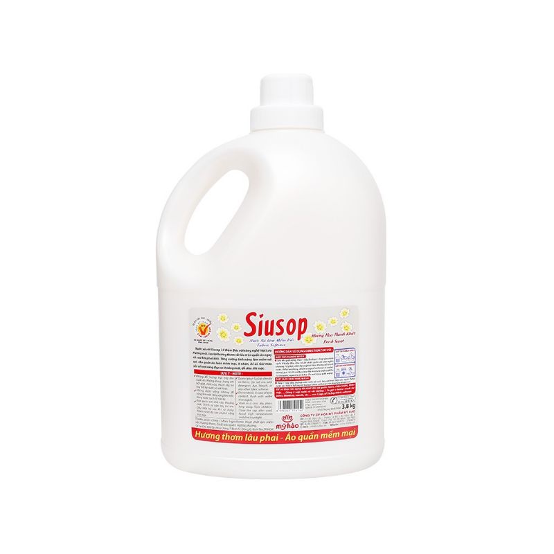 Nước xả vải Siusop can to  hương hoa thanh khiết - Siusop trắng 3,6kg