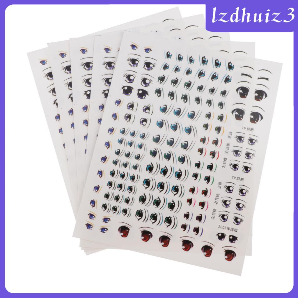 5X Cartoon Self-Adhesive Doll Eyes For DIY Scrapbooking Craft Toy Accessories