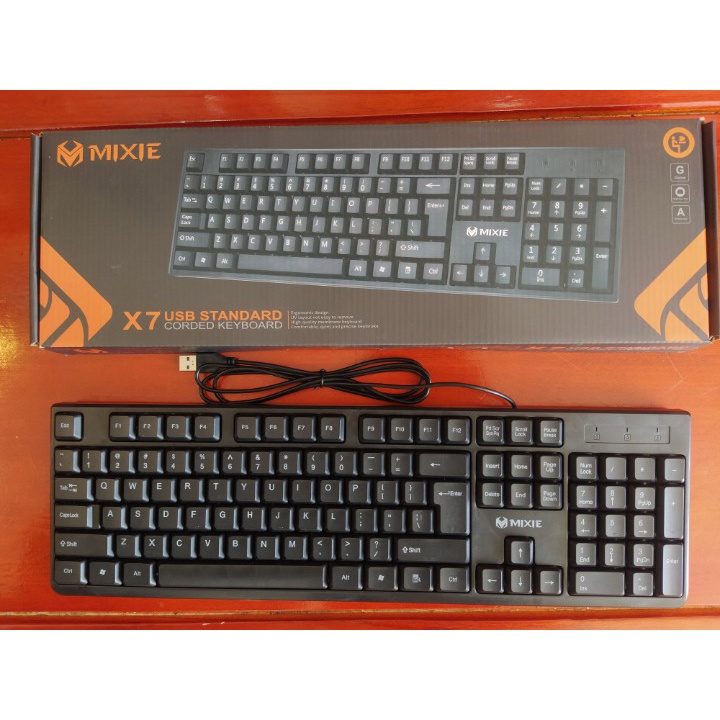 Bộ bàn phím chuột quang có dây Mixie X70 văn phòng chơi game Và chuột limeide