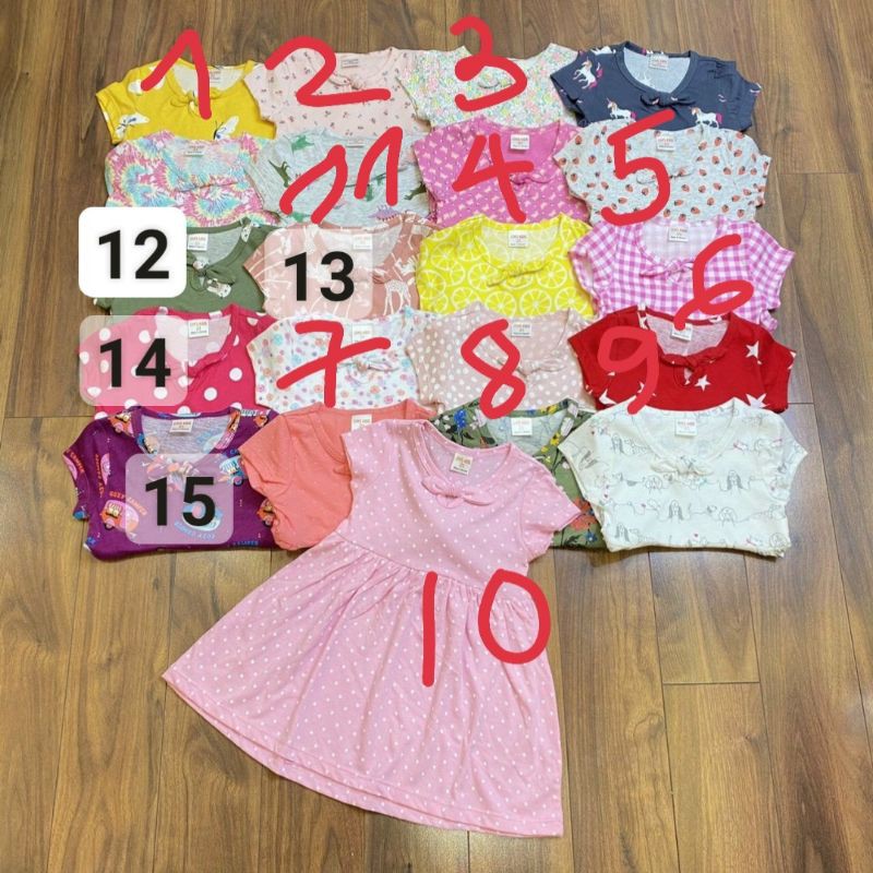 {8-20kg} Váy cotton cộc tay bé gái hàng vải xuất dư siêu mát- MS281