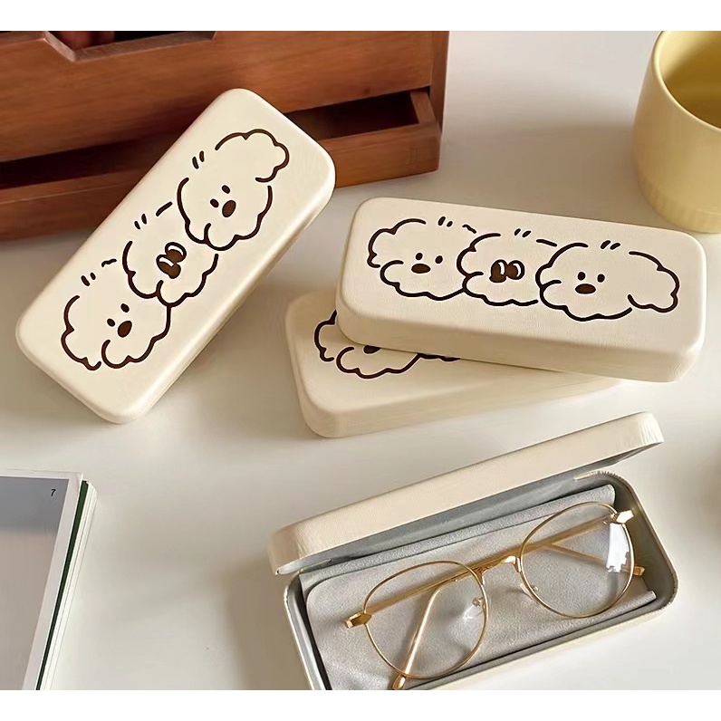 Hộp Đựng Mắt Kính Hình Chú Chó Dễ Thương Chống Áp Lực Ốp
