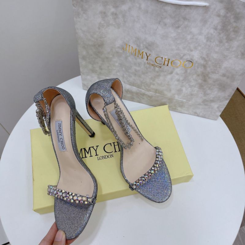 JH Sandal Quai Đá 9p Jimmy Gót Nhọn Mềm Êm Fullbox Bill Túi Cao Cấp