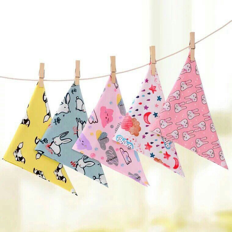 [THANH LÝ SHOP] Combo 10 khăn yếm tam giác 100% cotton