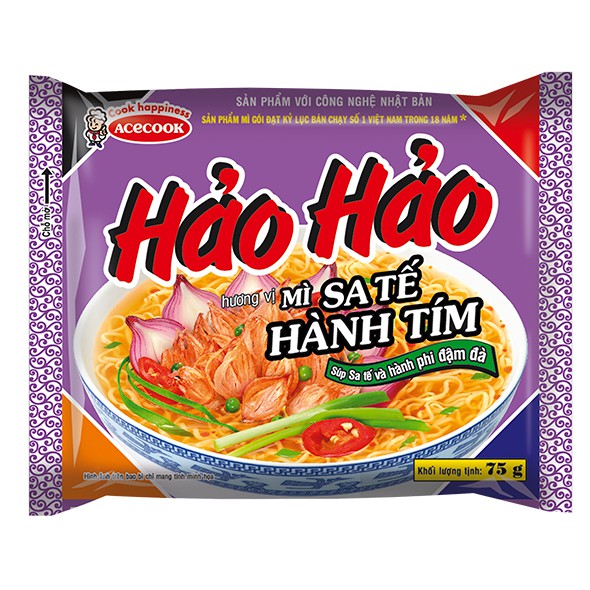 Mì hảo hảo sa tế hành tím 75g x 30 gói | BigBuy360 - bigbuy360.vn
