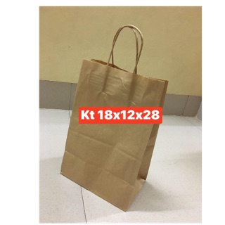 Combo 50/100 túi giấy xi măng có quai kt 19x12x27