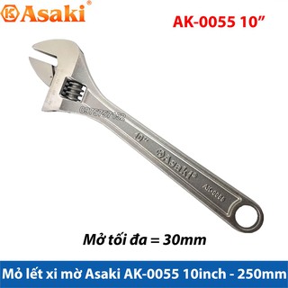 Mỏ lết xi mờ cao cấp asaki ak-0055 10inch - 250mm giocongcu