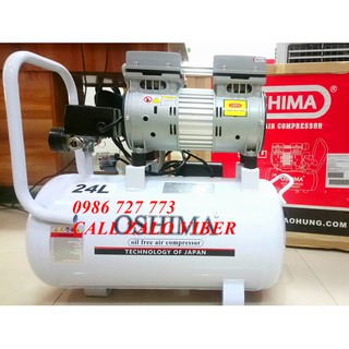 Máy nén khí không dầu Oshima 24L, Máy phun sơn, Máy thổi oxy nuôi tôm