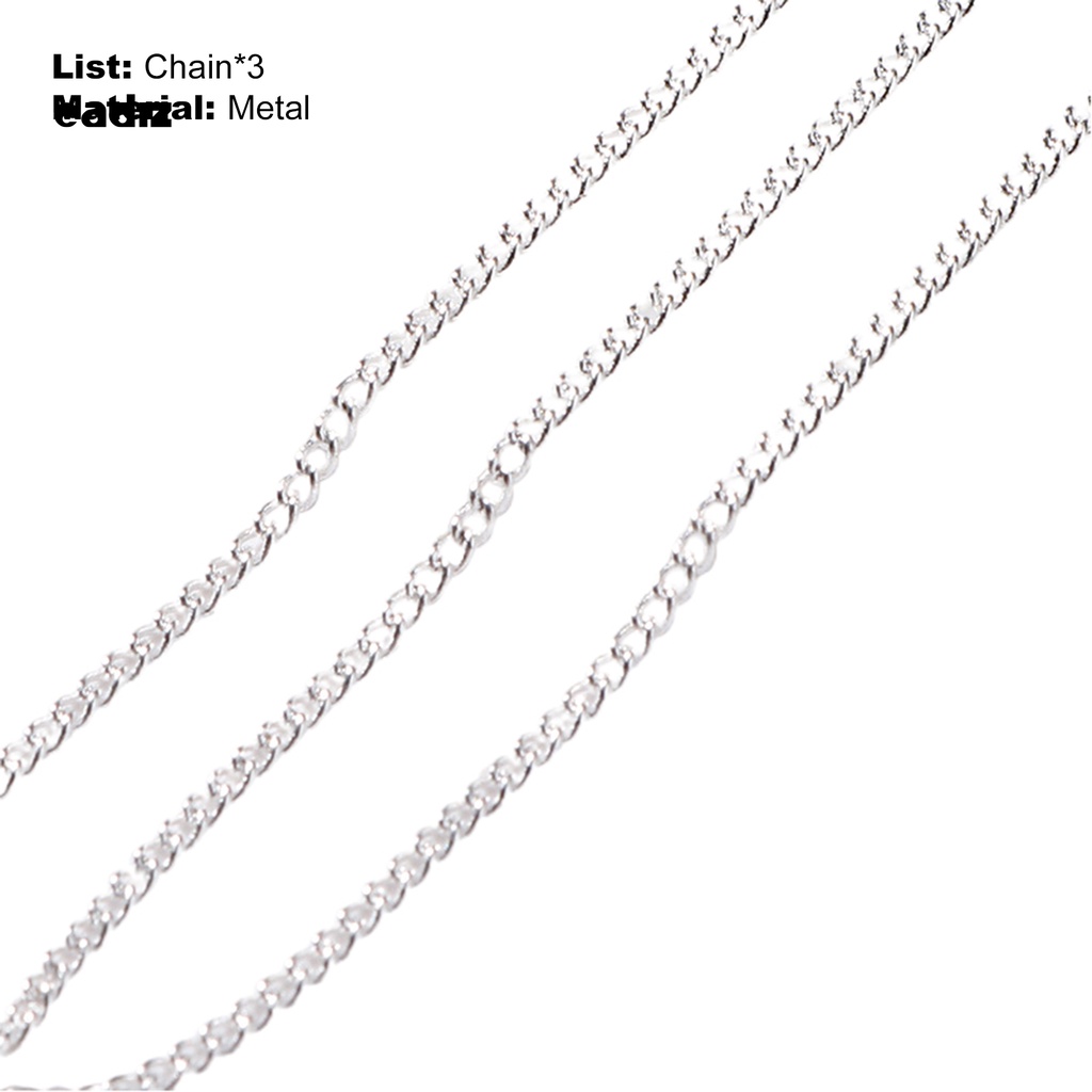 [Hàng mới về] Bộ chuỗi dây kim loại đính đá/ không đính đá 3D trang trí móng tay sang trọng thời trang dành cho nữ