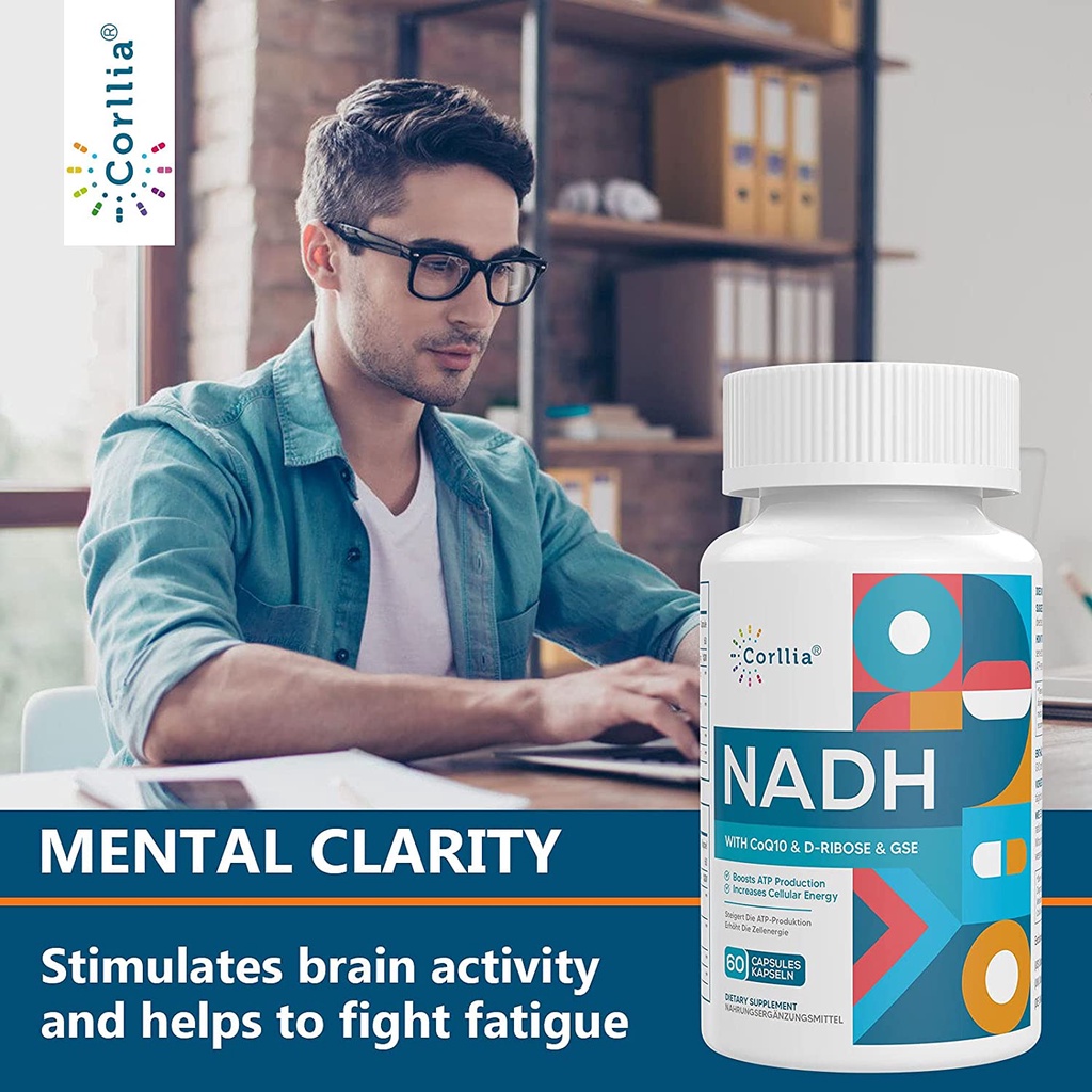 Viên NADH -  NMN - NAD Plus - 500mg - 60 Viên - Chống Lão Hóa - Sửa Chữa Tế Bào - Nicotinamide Mononucleotide