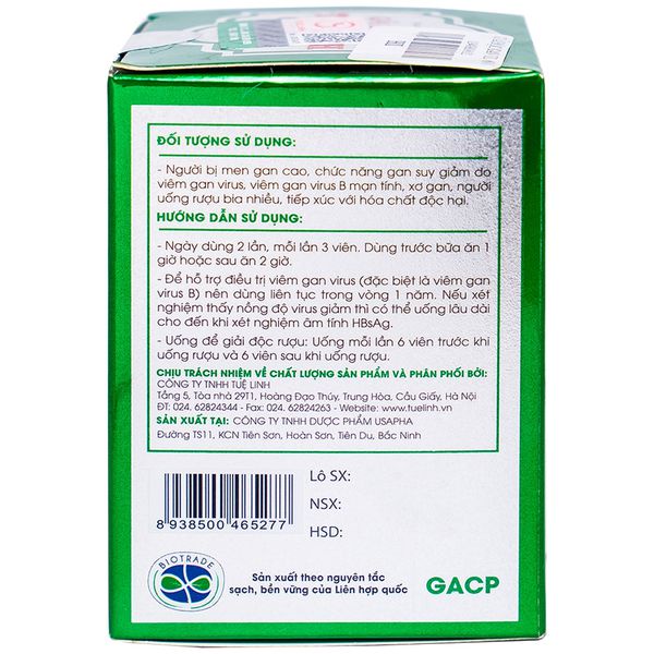 Viên Uống Giải Độc Gan Tuệ Linh Ngăn Ngừa Xơ Gan -NgocHanPharmacy