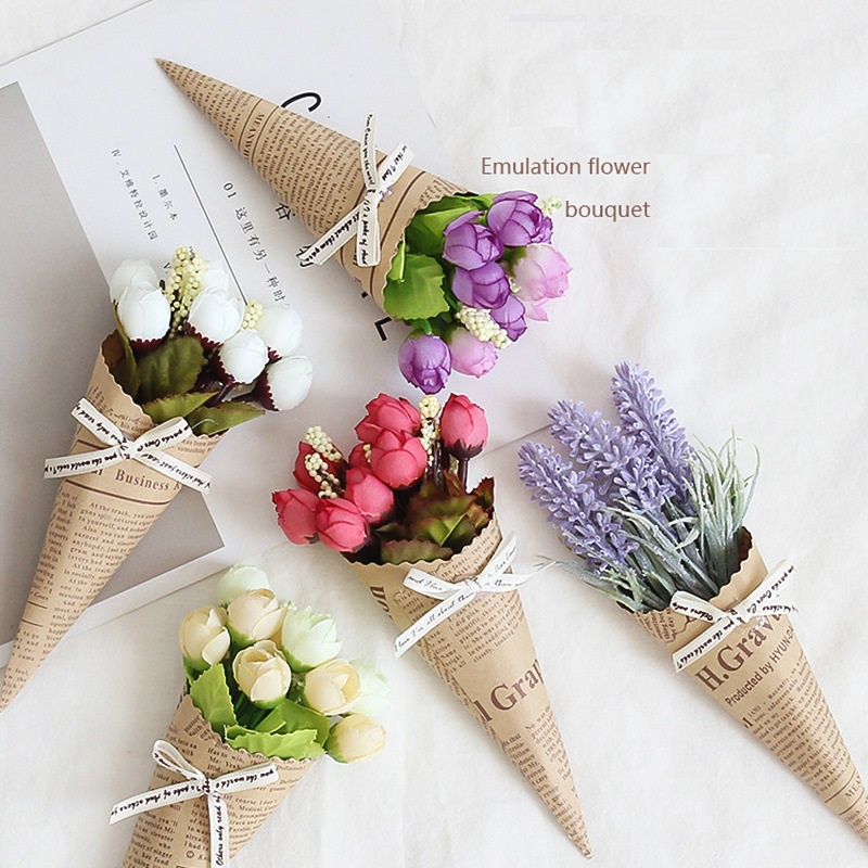 Bó hoa phụ kiện trang trí quà tặng, Hoa baby vintage decor ly sứ, hộp quà, chụp ảnh sản phẩm xinh xắn