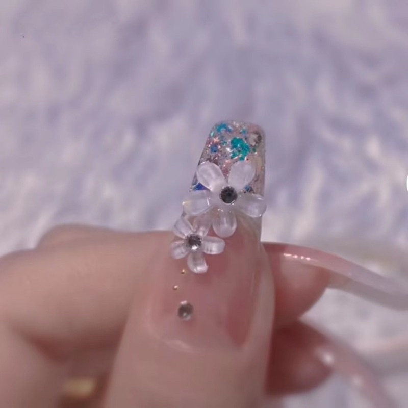 Phụ kiện charm hoa cánh gắn móng tay nail