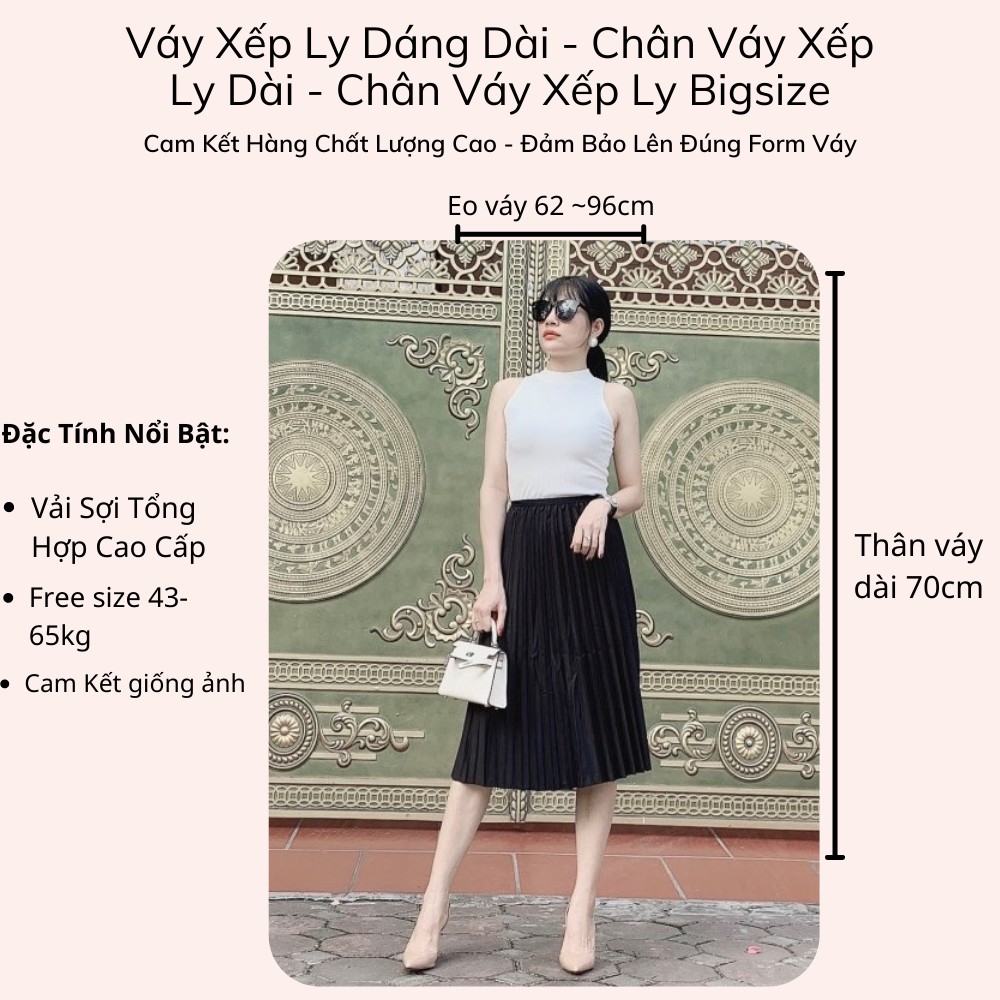 Chân Váy Đen Xếp Ly Dài Loại 3 Hàng Vn Xuất Xưởng Freeship,Váy Xếp Li Dáng Dài Cạp Chun Hàng Giá Rẻ Siêu Xinh Mới | BigBuy360 - bigbuy360.vn