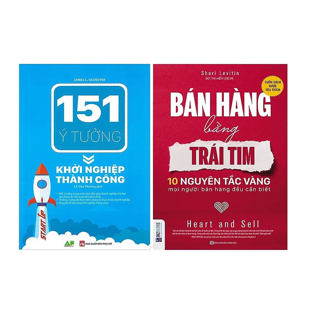 Sách - Combo Bán Hàng Bằng Trái Tim Và 151 Ý Tưởng Khởi Nghiệp Thành Công Tặng Bookmark