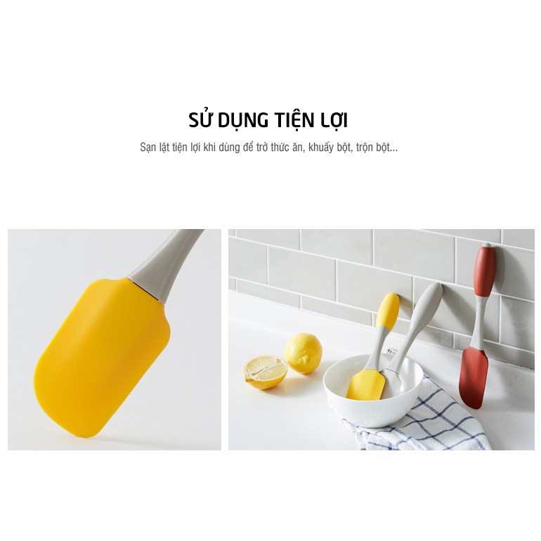 Cọ quét bơ dầu, dụng cụ lật đồ ăn silicon Lock&Lock - LOL126 LOL125, chịu nhiệt tốt - GIAO MÀU NGẪU NHIÊN