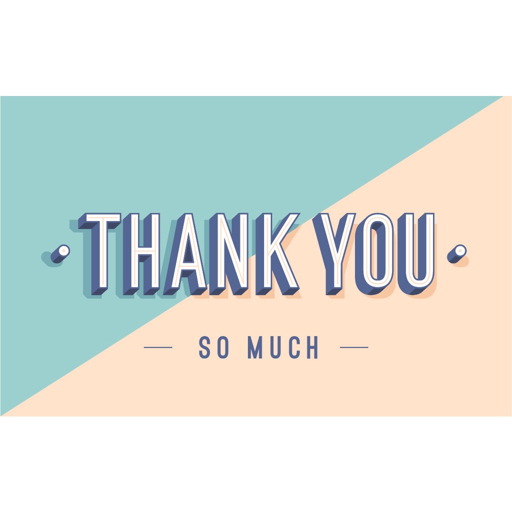 Combo 100 Thiệp cảm ơn, Card thank you cho shop online