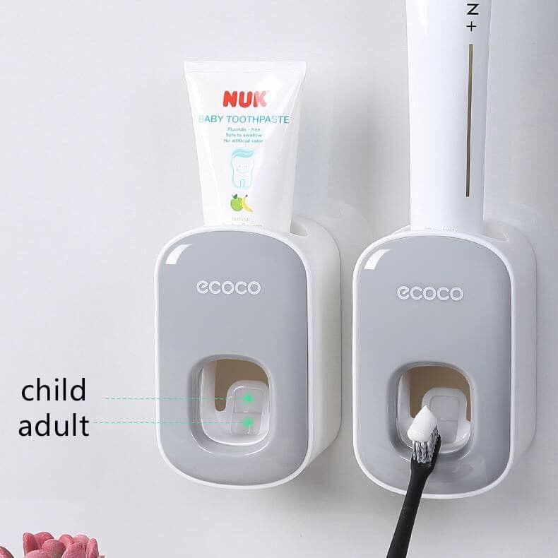 Hộp lấy kem đánh răng tự động Ecoco mini dán tường - dụng cụ nhả kem đánh răng Hàn Quốc Touch Me