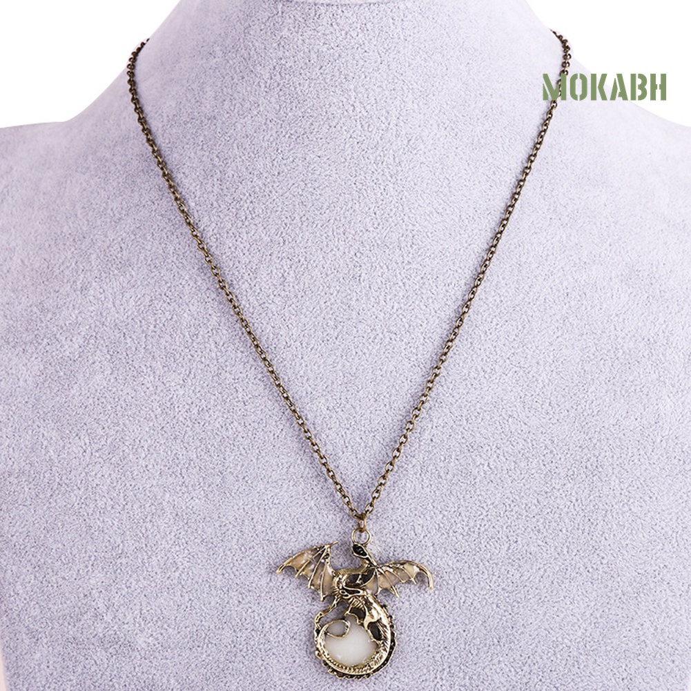 Vòng cổ Mặt Đá Phát Sáng Trong Bóng Tối Phong Cách Vintage Thời Trang