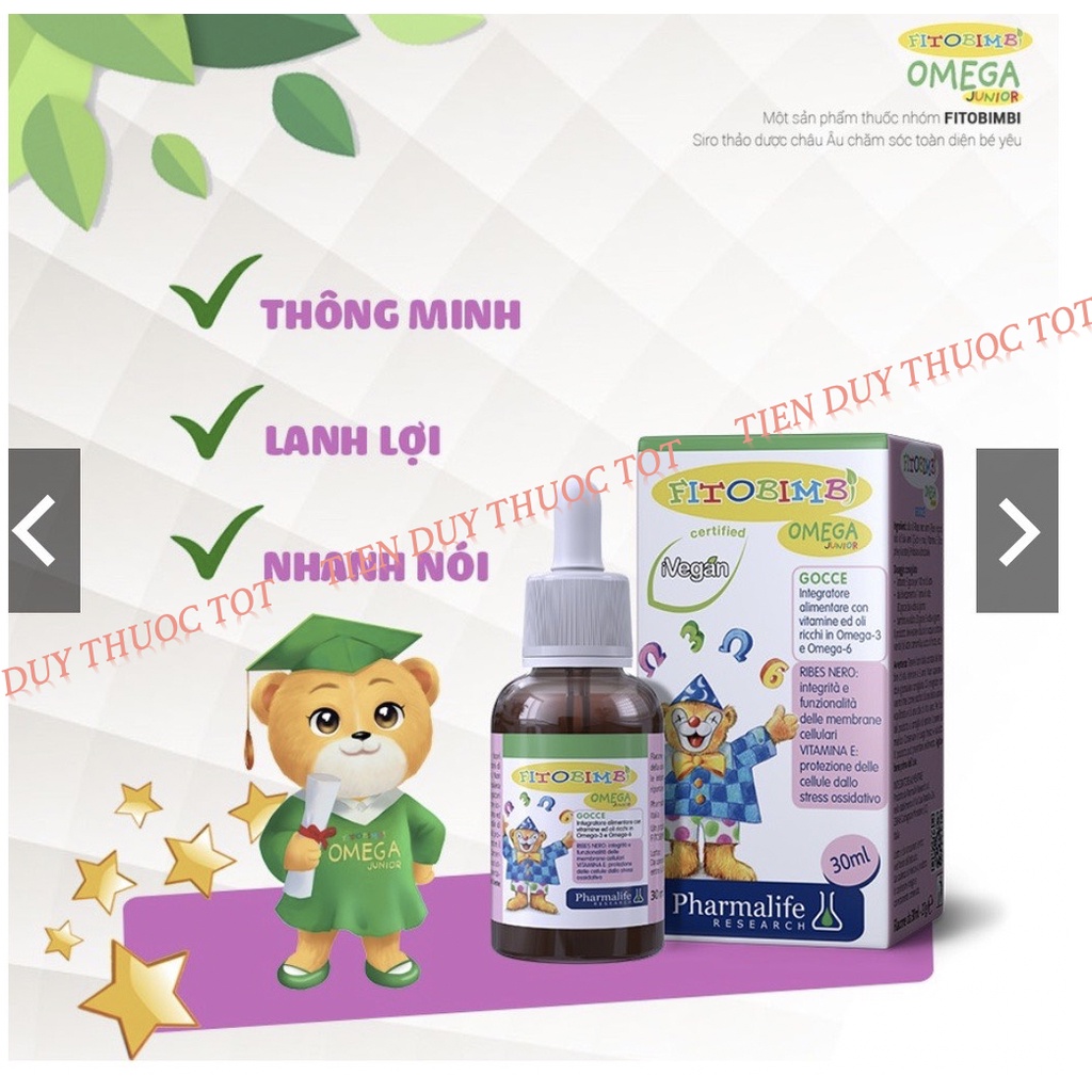 Fitobimbi omega junior bổ não trẻ em omega 3 bổ mắt cho bé phát triển trí - ảnh sản phẩm 5