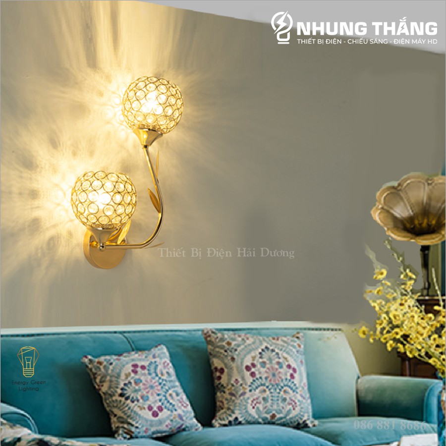 Đèn Gắn Tường DT-B1023 Hình Bông Hoa Tô Điểm Thêm Vẻ Đẹp Tinh Tế Cho Căn Phòng - Tặng Kèm Bóng 3 Chế Độ - BH 1Năm