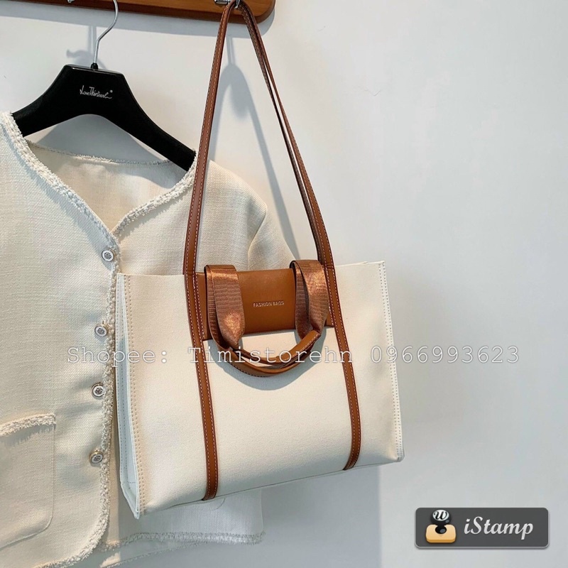 [Ảnh thật] Túi xách công sở nữ to, Túi Fashion totebag vừa Laptop, A4, iPad, tài liệu da đi học, đi làm TIMISTOREHN T099