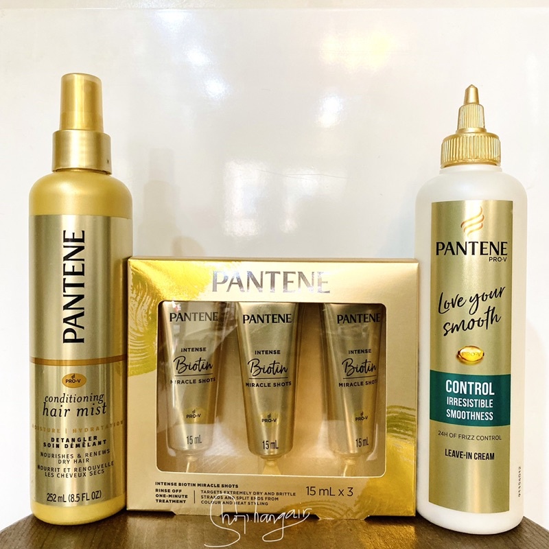 Dưỡng Pantene Pro-V phục hồi tóc chuyên sâu intense biotin miracle shots collagen leave in cream hair mist order Úc