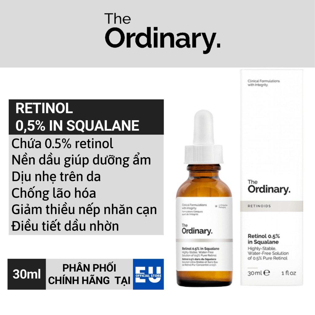 [Loại 30ml] Serum The Ordinary Retinol 1%/0.5% In Squalane