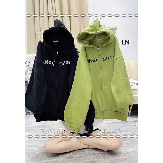 Áo khoác nỉ cotton chnge LN12