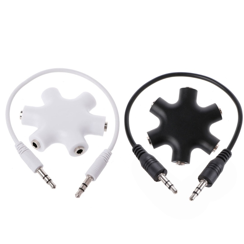 Đầu Chia Cổng Tai Nghe 1 Sang 5 Cổng Hình Lục Giác 3.5mm