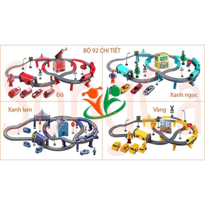 Tàu hỏa chạy pin/ Xe lửa đồ chơi cho bé / Đồ chơi bé trai / Lắp ráp tàu hoả/ quà sinh nhật bé trai