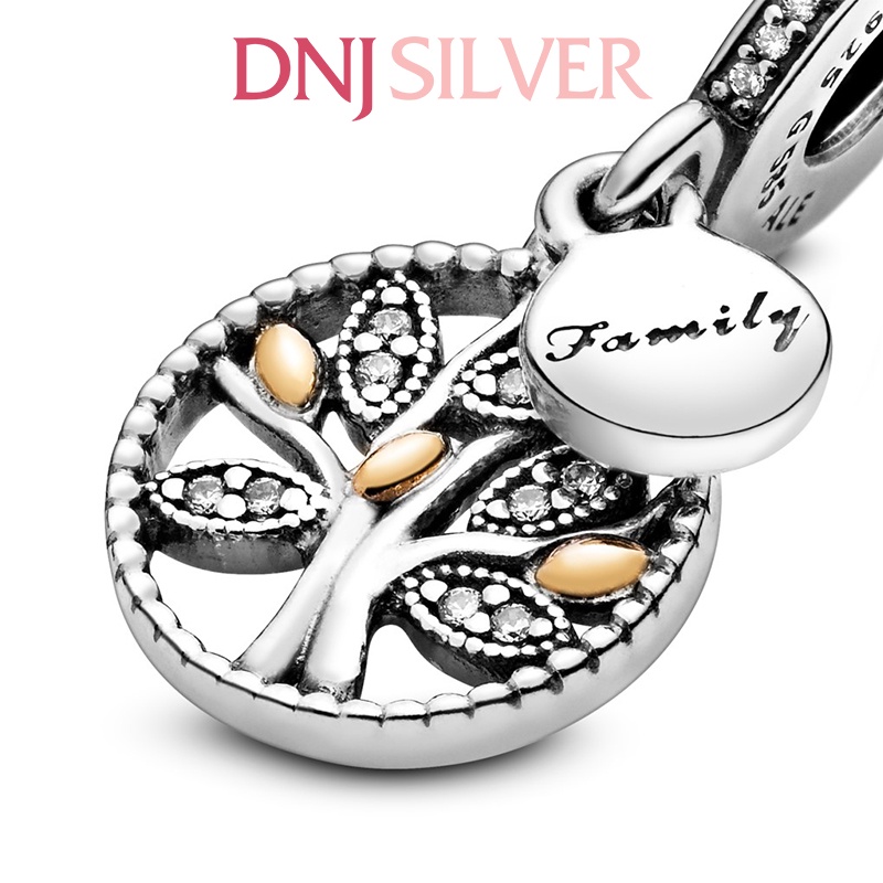 Charm bạc 925 cao cấp, hàng chuẩn bạc - Charm Family tree silver thích hợp để mix vòng tay charm - DN128