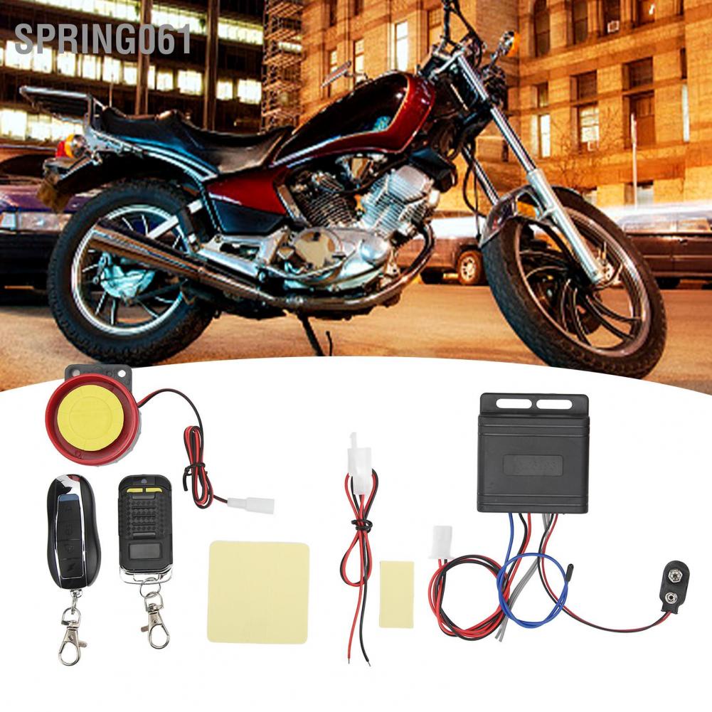 Spring061 Motorcycle Alarm System Anti Theft Security Wireless Vibration Universal for Scooter Bike