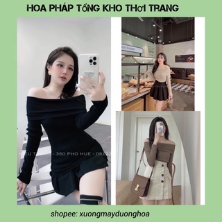 Áo len tăm bệt vai hàng loại 1 dày dặnn siêu đẹp (kèm ảnh thật)