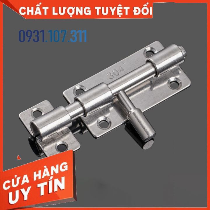 Chốt khóa cửa, then khóa cửa bằng vật liệu thép không gỉ K06 cao cấp loại 3 inch, 6 inch bền bỉ và chắc chắn