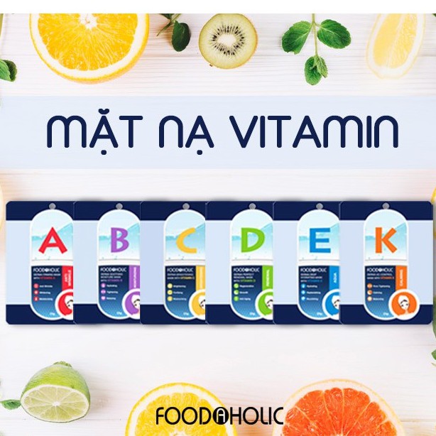 Mặt nạ giấy dưỡng da Hàn Quốc Foodaholic Essential Mask 23g