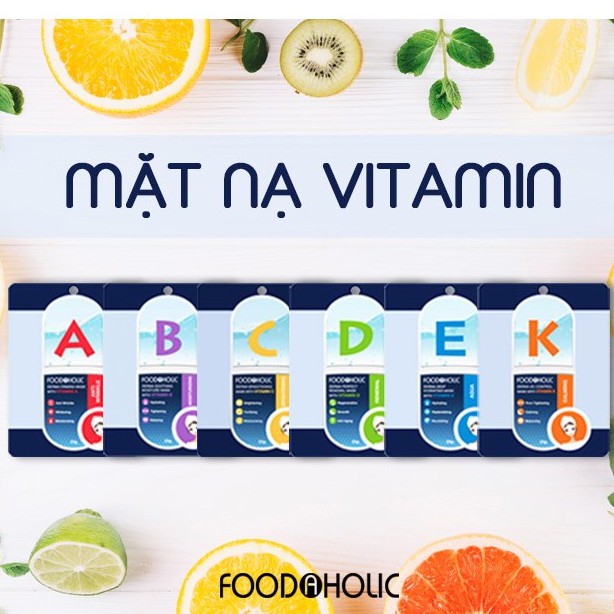 Mặt nạ giấy dưỡng da Hàn Quốc Foodaholic Essential Mask 23g