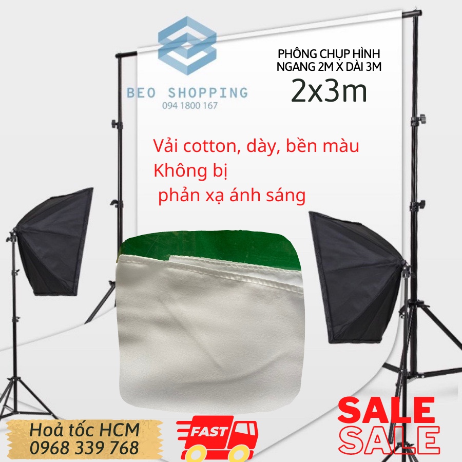 Khung giá treo phông nền di động chữ U 2x2 m, 2x3m [Tặng 3 kẹp] chụp ảnh quay video lookbook, ảnh cưới, livestream