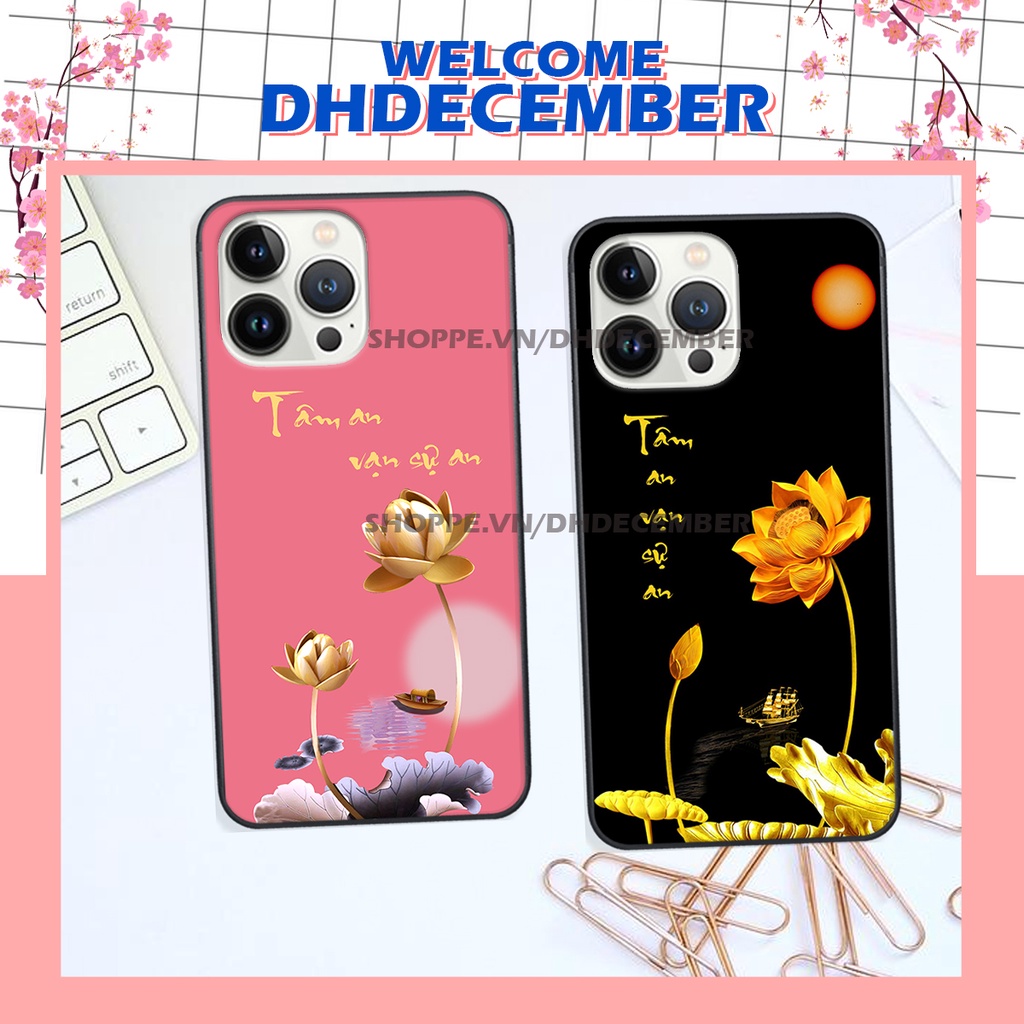 Ốp lưng iphone 12 PRO / 12 PRO MAX in hình thư pháp tâm an vạn sự an ,mã đáo thành công SIÊU CHẤT