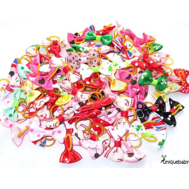 Set 20 dây nơ cột tóc trang trí thú cưng dễ thương