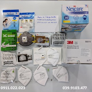 Khẩu trang 3m 9001v có van, 8822, 9001, 9501 chính hãng 3m việt nam phân phối