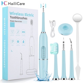 Hailicare Máy cạo vôi răng bằng điện siêu âm Tẩy trắng răng Sonic Tartar Nha khoa Máy cạo vôi răng Làm trắng Máy kích thích Loại bỏ Cao răng Scaler Chăm sóc răng