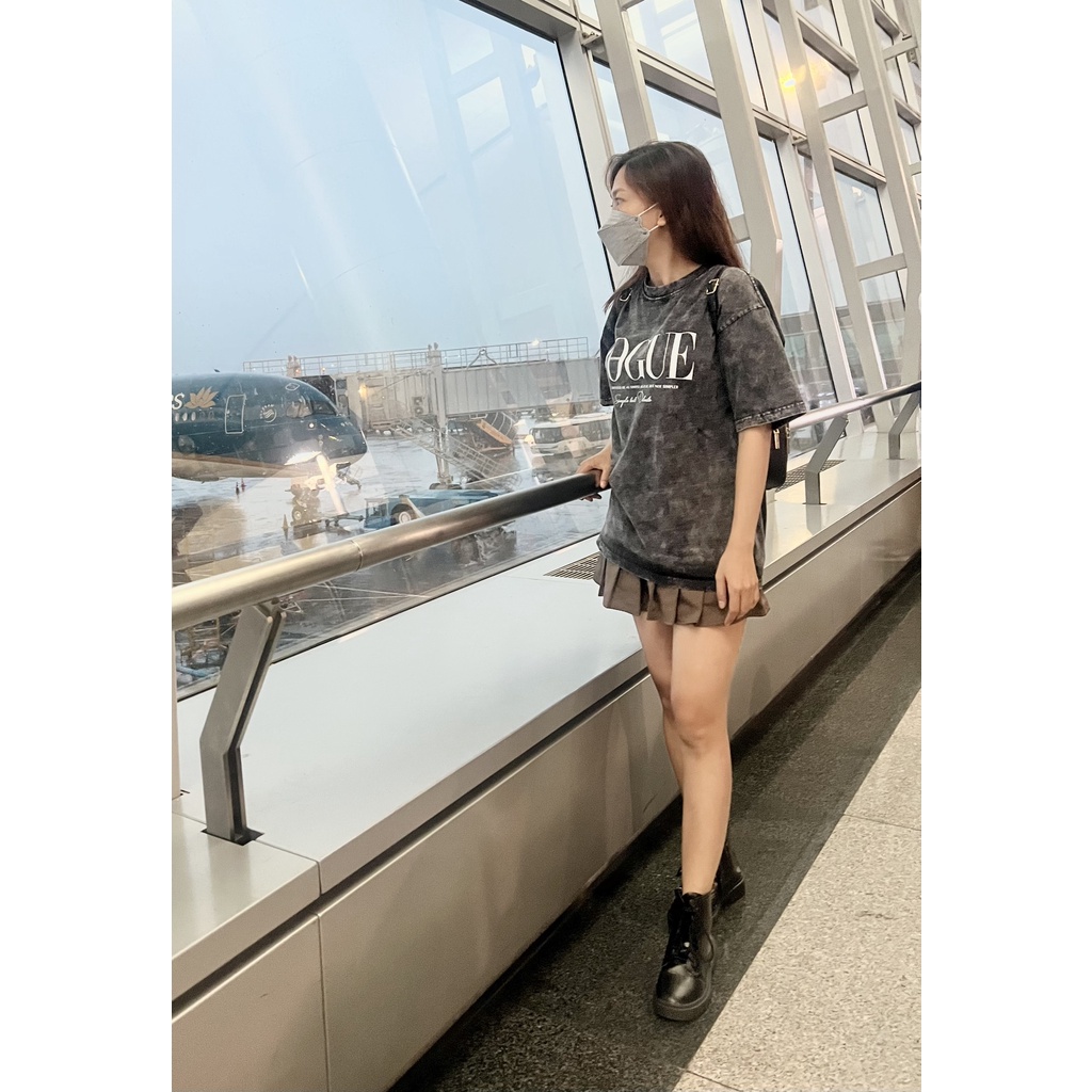 Áothun nam áo Wash Unisex form rộng tay lỡ Vogue hàng dày đẹp dành cho nam nữ