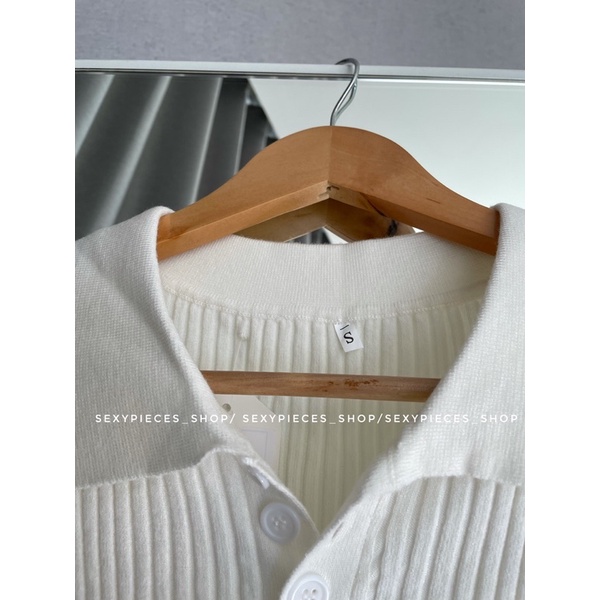 [ẢNH THẬT 100%]Áo polo gài nút thun gân màu trắng siêu co giãn- HÀNG CAO CẤP CÓ SẴN | BigBuy360 - bigbuy360.vn