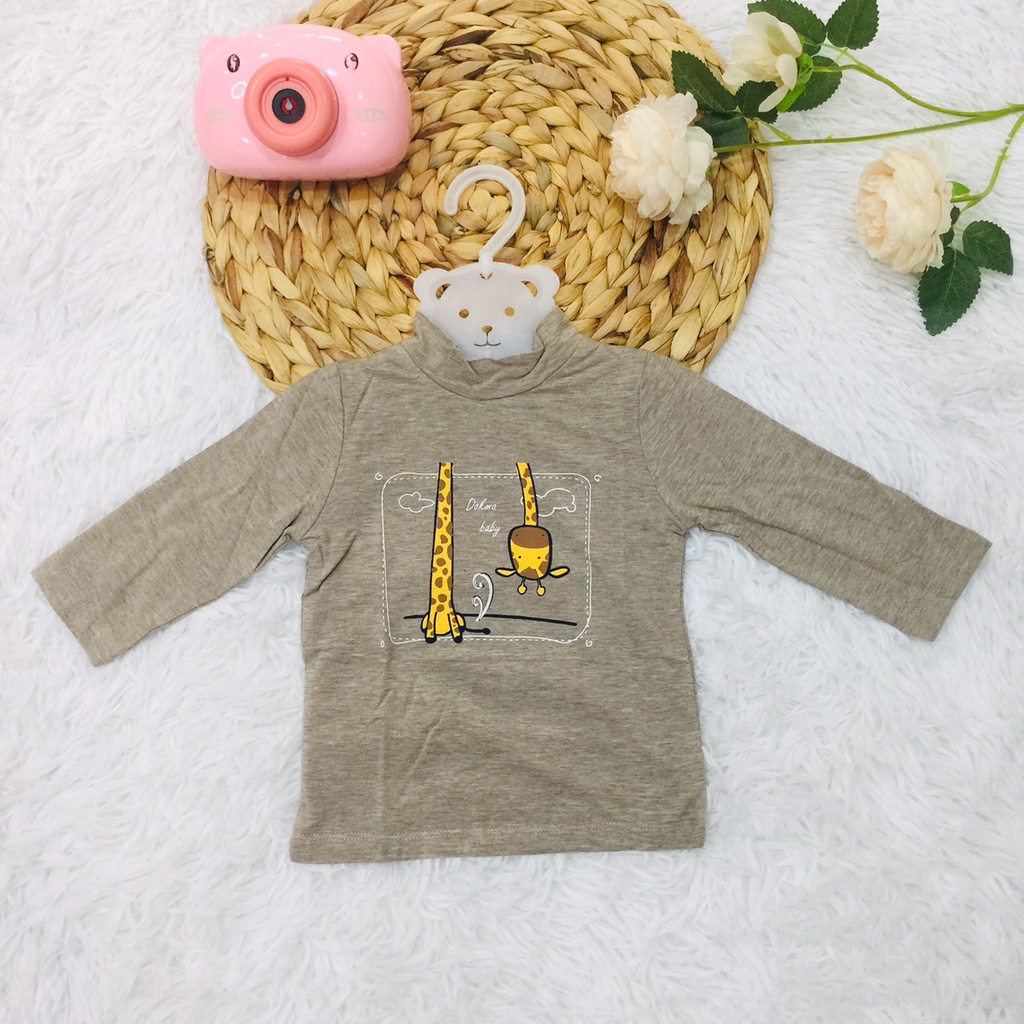 Áo thun áo giữ nhiệt dài tay thu đông cho bé trai bé gái chất dày dặn Dokma sale size 6-36M  Lamiha