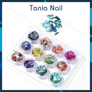 Set 12 xà cừ nail vân đá mỏng vân đá sp000385