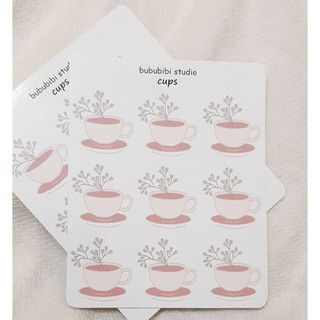 Tờ Bullet Journal/planner sticker: cups
