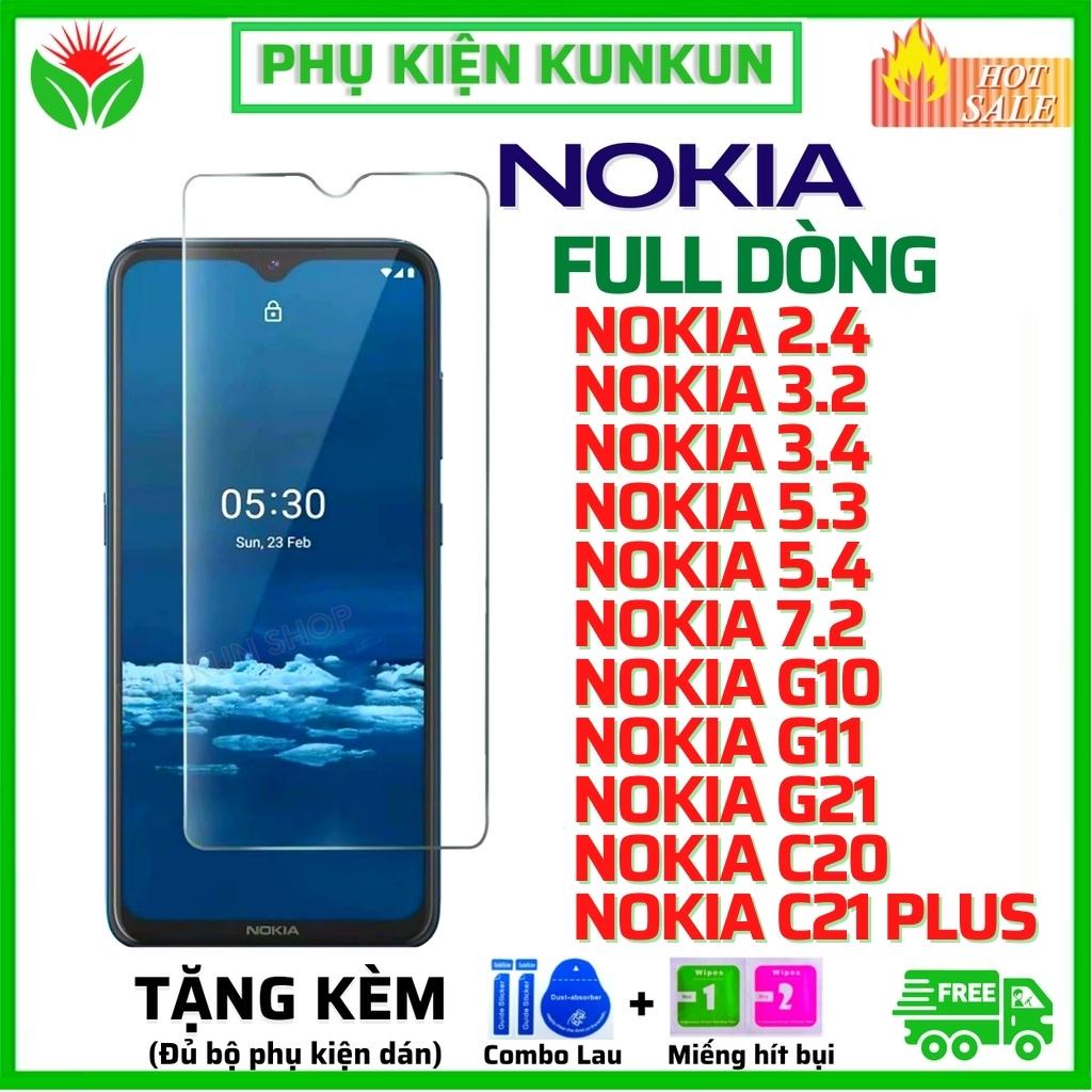 Kính Cường Lực trong suốt Nokia G22 G10 G11 Plus G21 C21 Plus 2.4 3.2 3.4 5.3 5.4 7.2 - Phủ nano siêu mượt