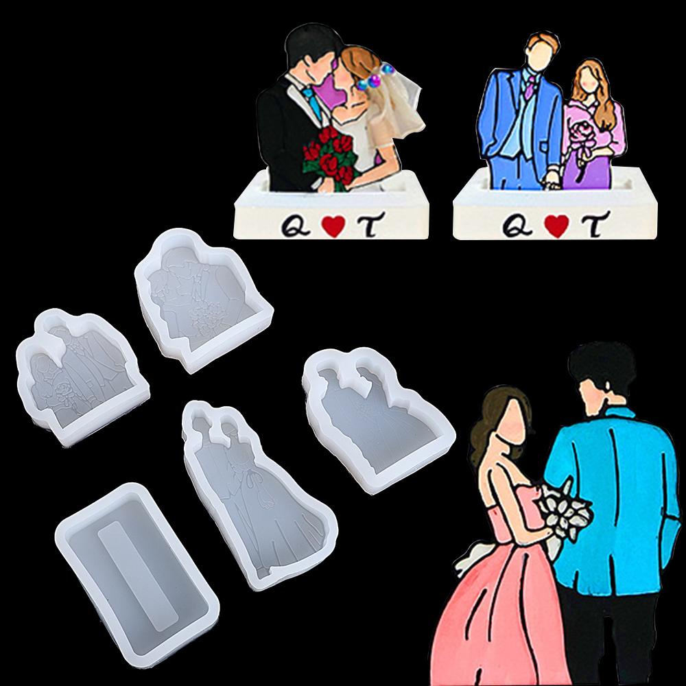 LET Khuôn Silicone Làm Trang Sức Hình Cô Dâu Chú Rể