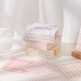 Peach Checkered element sticky note paper Memo Pad School Office Stationery Notepad